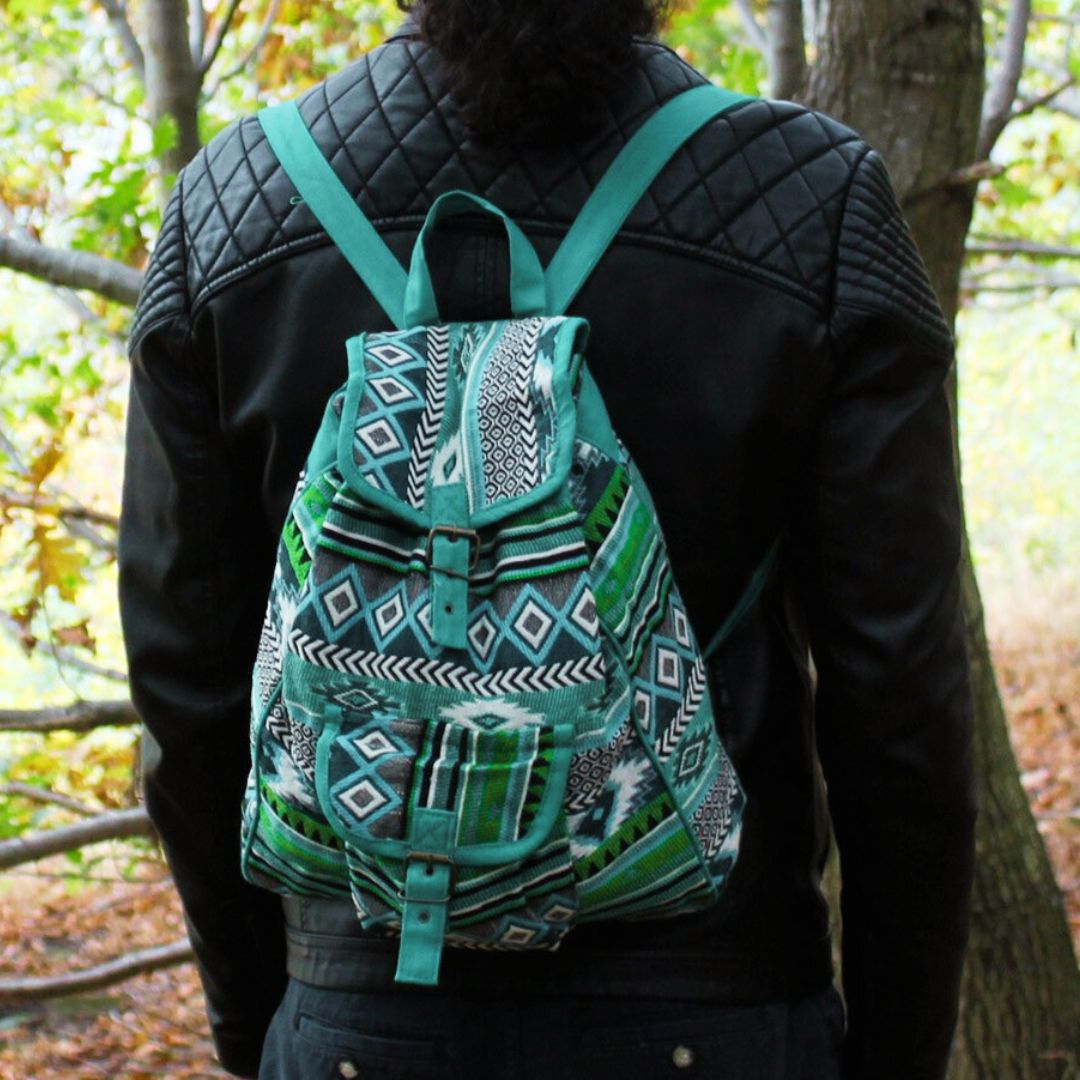 Jacquard Bag - Teal Backpack