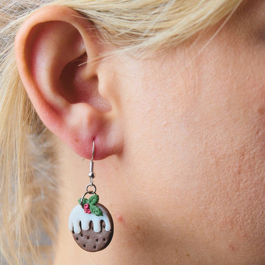 Christmas Pudding Earrings