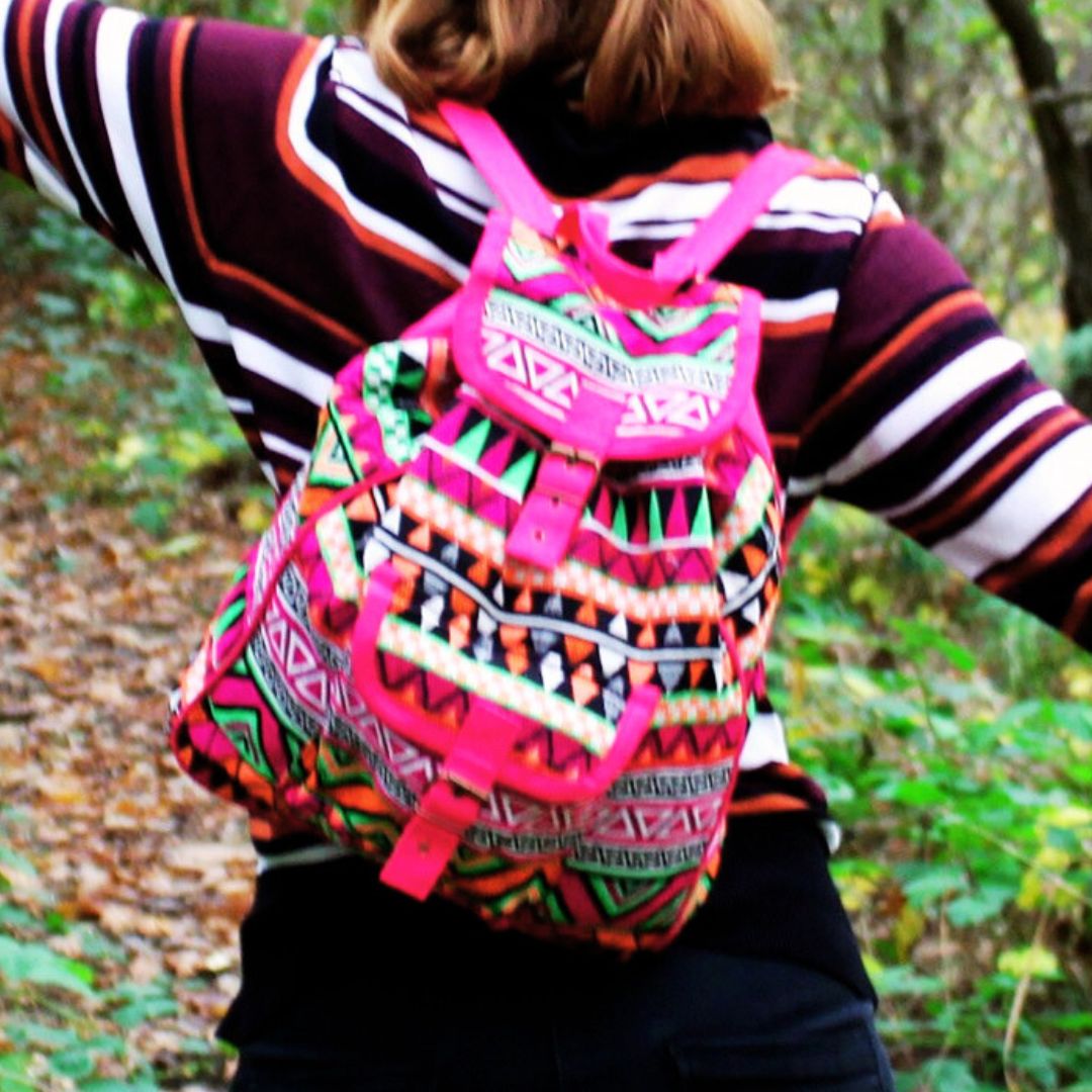 Jacquard Bag - Teal Backpack