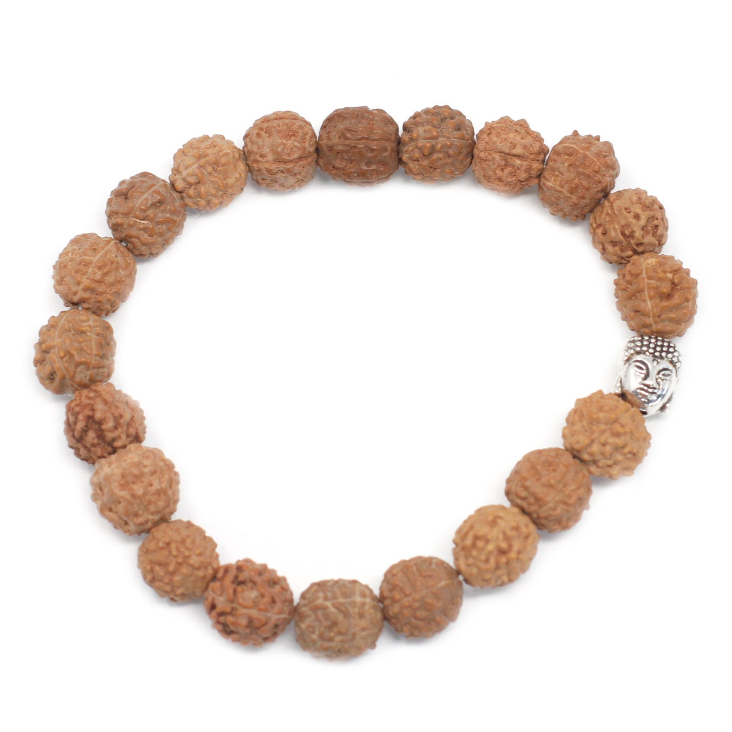 Rudraksha Buddah Bangle Mala - Natural