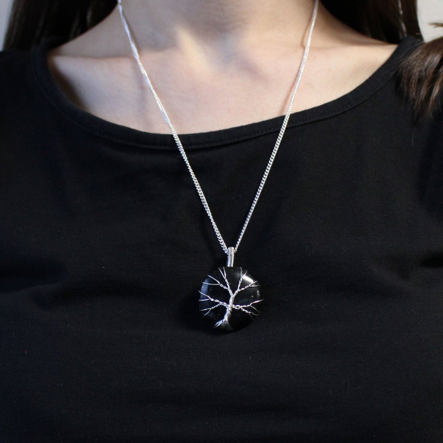 Tree of Life Necklaces with Black Onyx