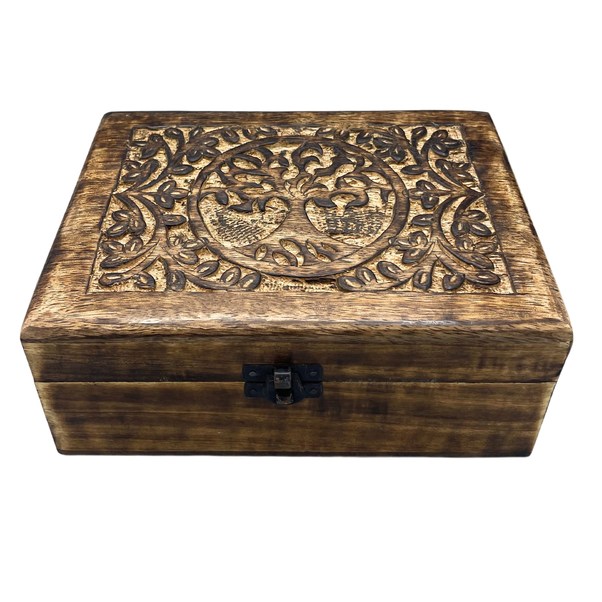 Large Wooden Keepsake Box 20x15x7.5cm - Tree of Life