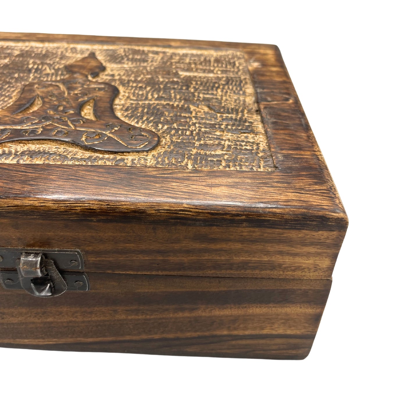 Large Wooden Keepsake Box 20x15x7.5cm - Buddha