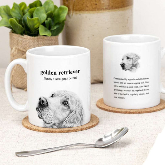 Hand-Illustrated Golden Retriever Mug