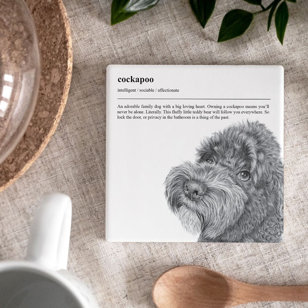 Cockapoo Ceramic Drinks Coaster