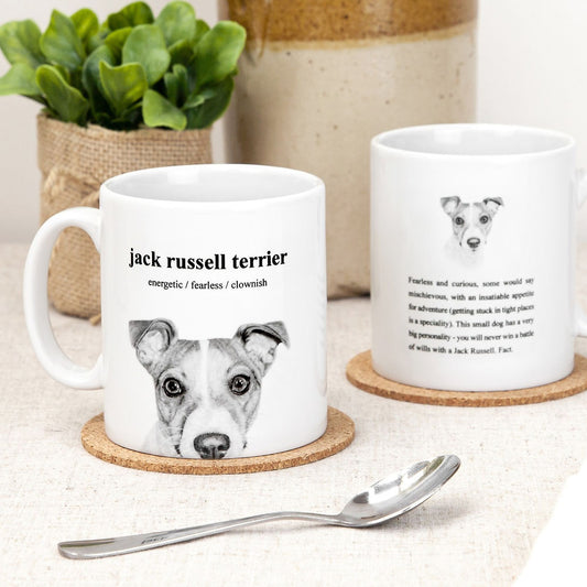 Hand-illustrated Jack Russell Mug