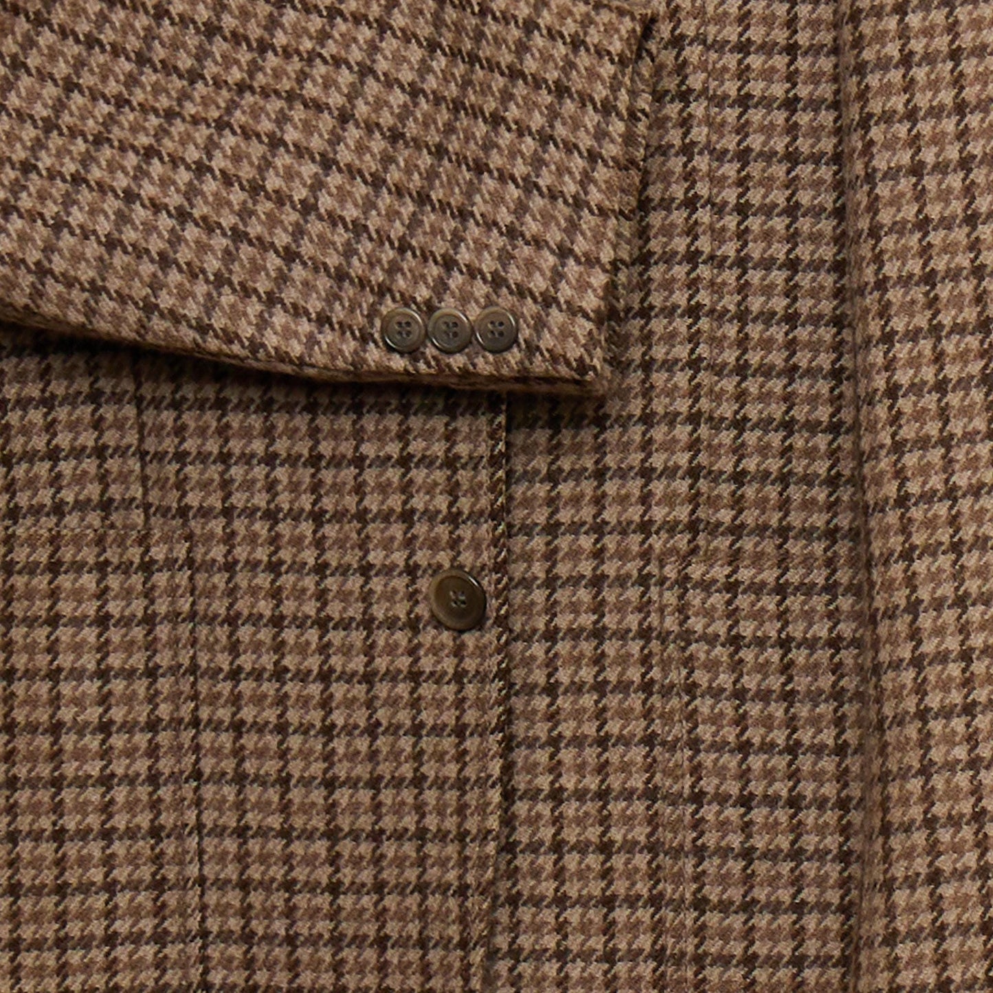 Heritage Elegance: Vintage LARGE Men's 100% Worsted Wool Brown Check Jacket – Timeless Classic in Grade A Condition