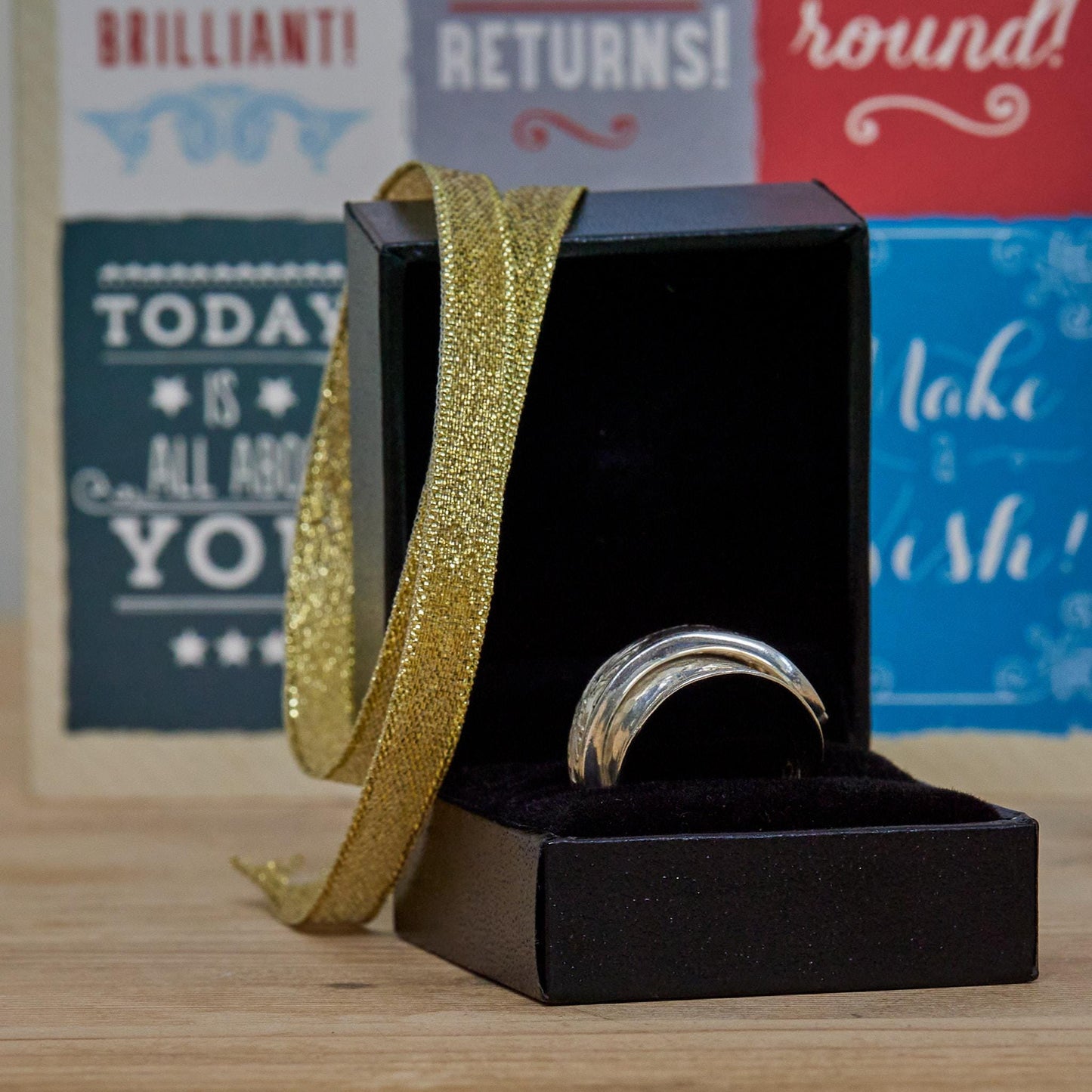 sterling silver spoon ring presentation gift box