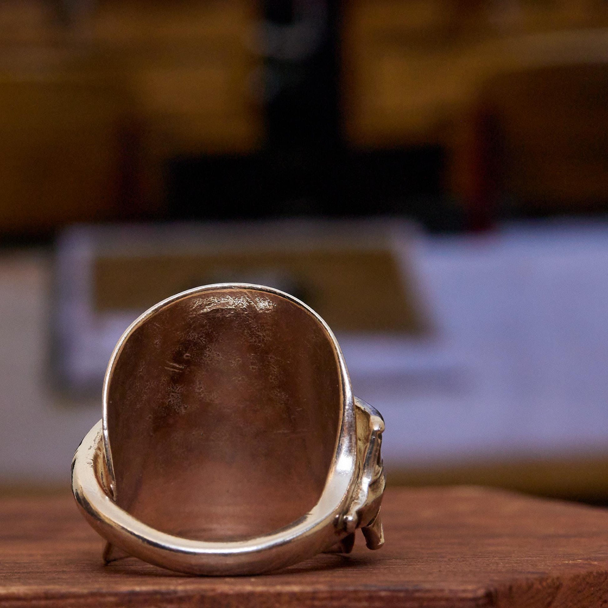 Sterling Silver Spoon ring - rear view