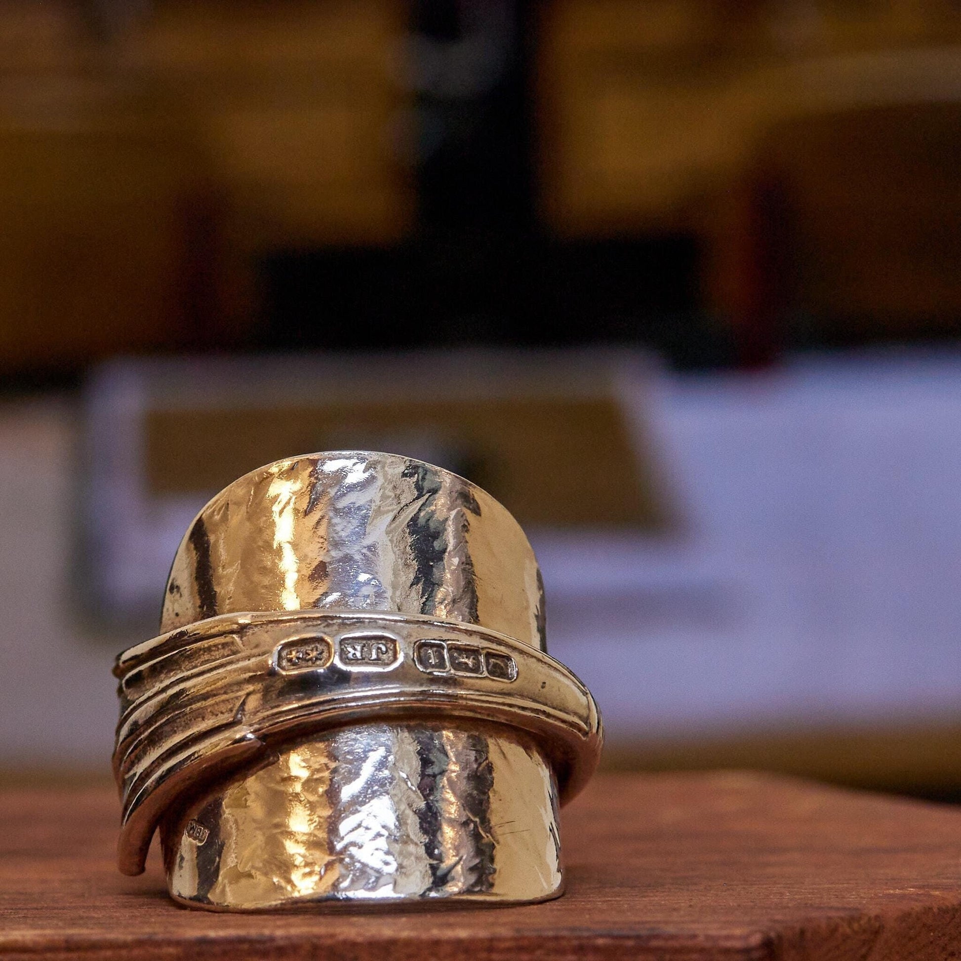 Sterling Silver Spoon ring - front view