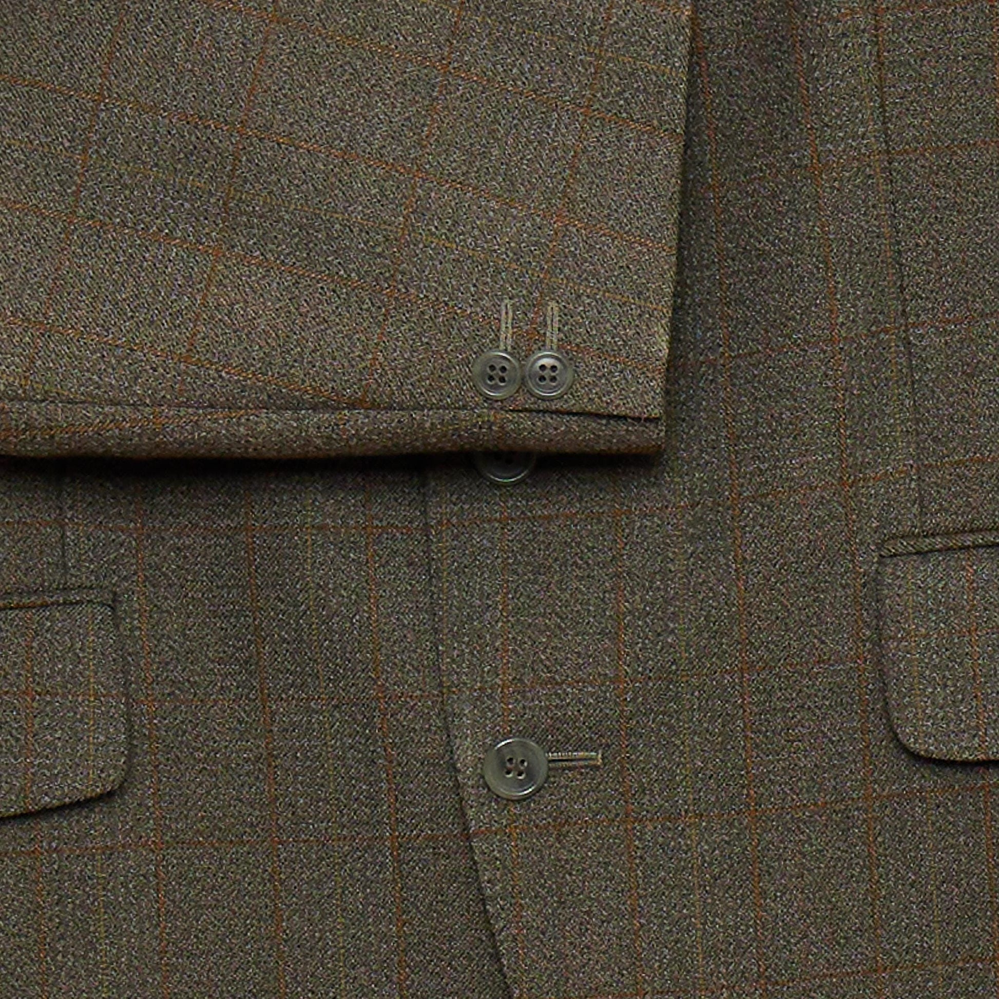 Heritage Elegance: Vintage Dunn & Co 42" Men's 100% Worsted Wool Green Large Check Jacket – Timeless Classic in Grade A Condition