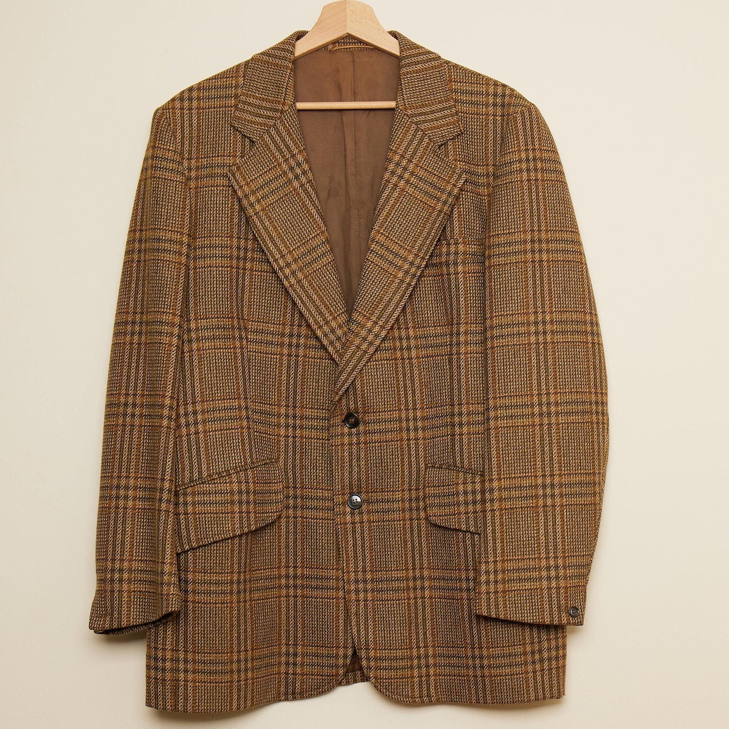 William Bliss Brown Check Jacket - front view