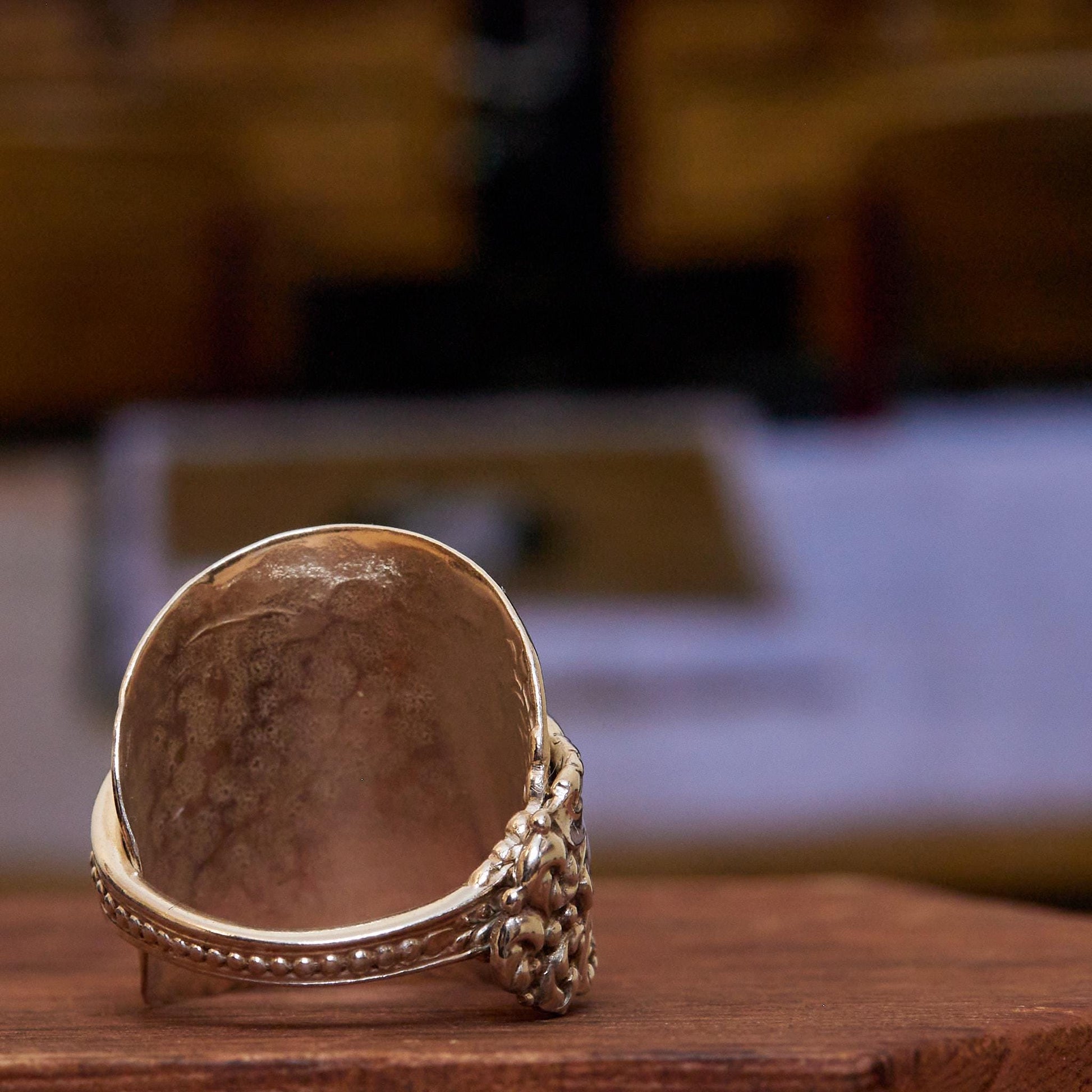 Sterling Silver Spoon ring - rear view