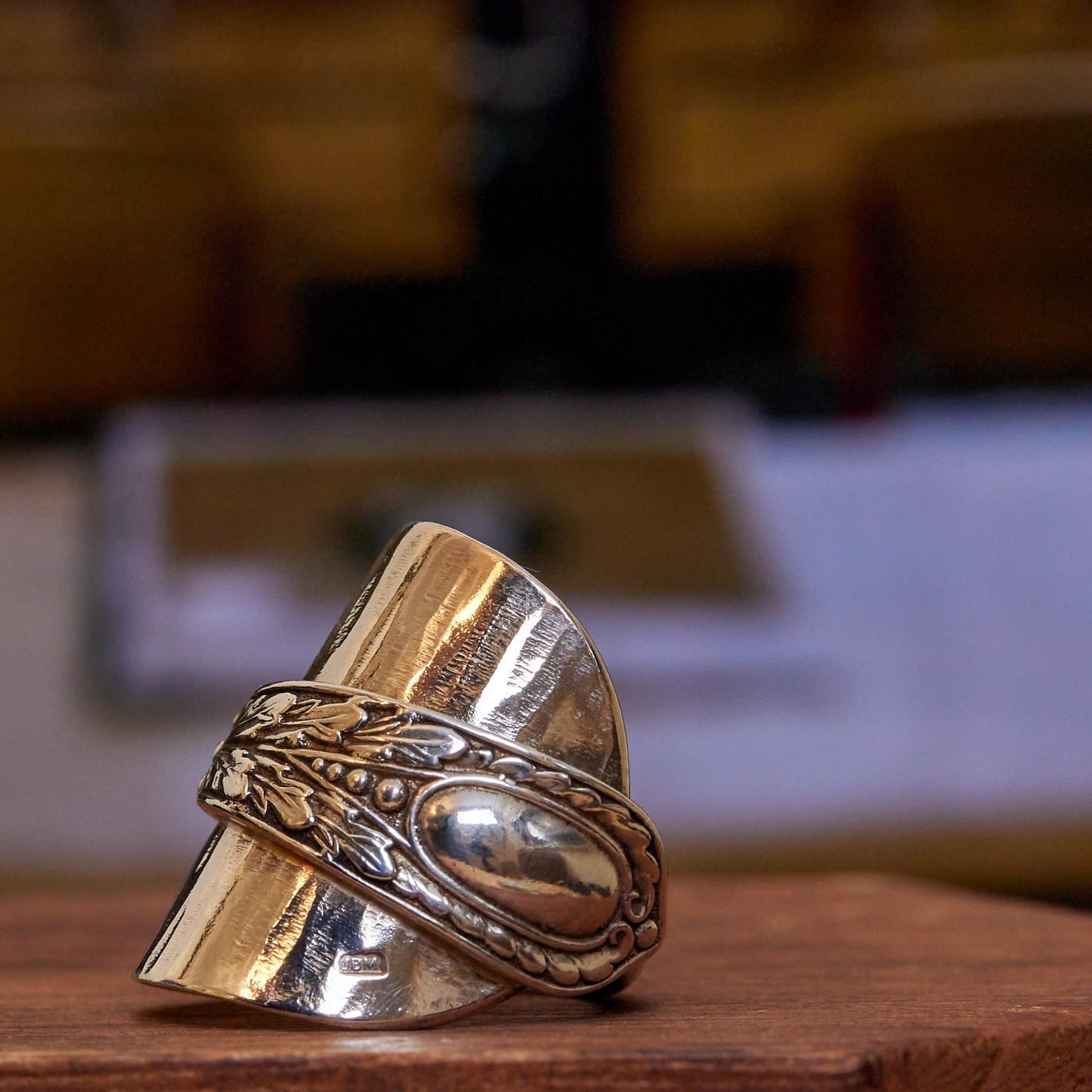 sterling silver ring - side view