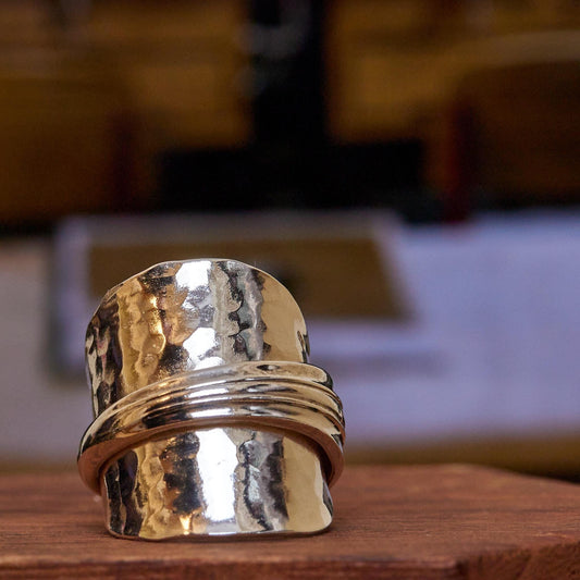 Sterling Silver Spoon ring - front view